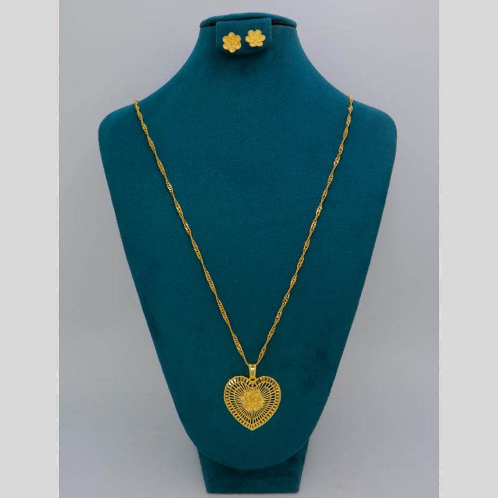 Mahavir Dye Gold Plated Designer Chain Pendant Set (Pack of 6)