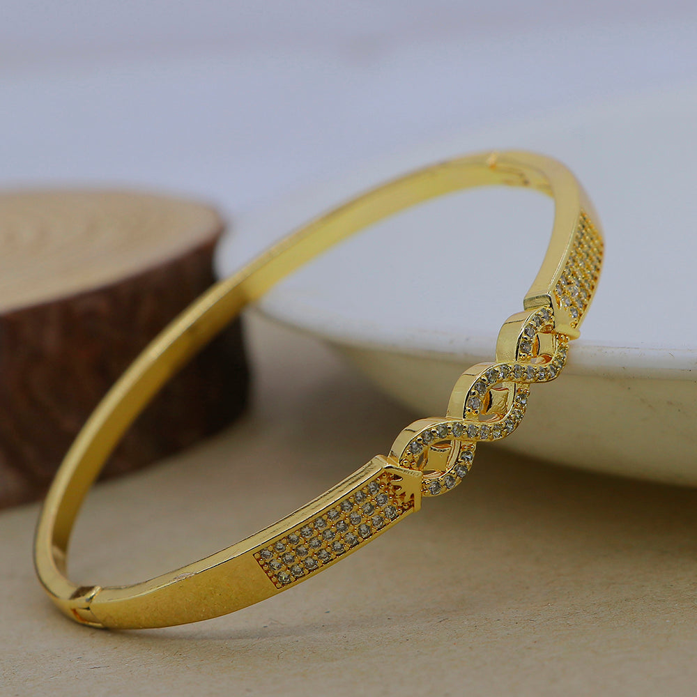 Mahavir Stylish Austrian Stone Openable Bracelet for Party Wear