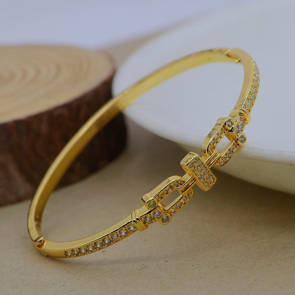 Mahavir Stylish Austrian Stone Openable Bracelet for Party Wear