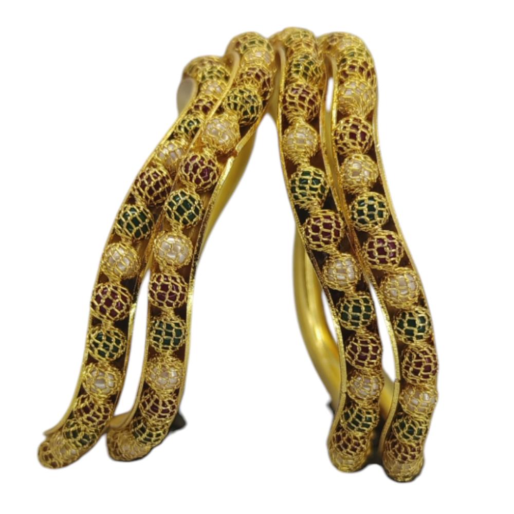 Amity Arts Gold Plated Bangle (4 Piece)