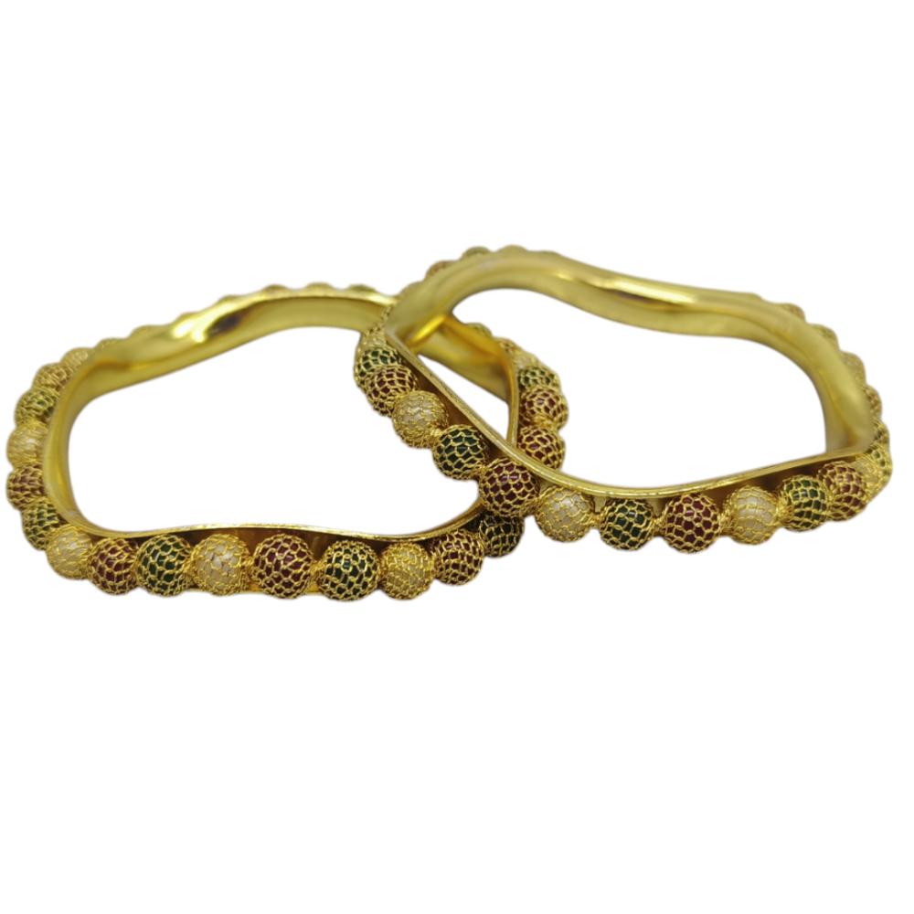 Amity Arts Gold Plated Bangle (2 Piece)