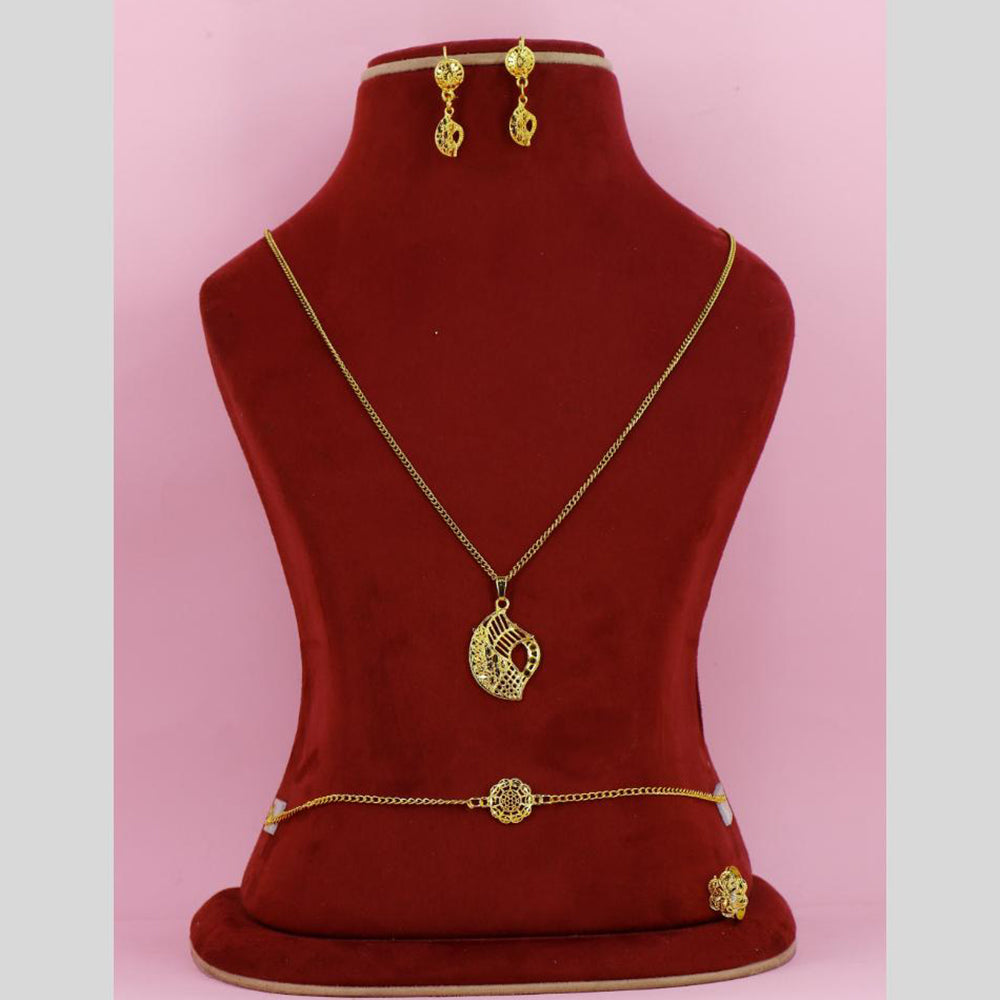 Mahavir Mahavir Dye Exclusive Gold Party Wear Combo Set (Pack of 6)