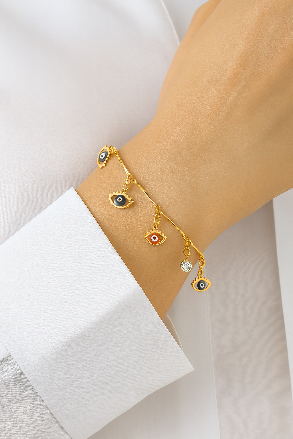 Etnico Gold Plated Design Bracelet with Pearls for Women (Traditional 3)