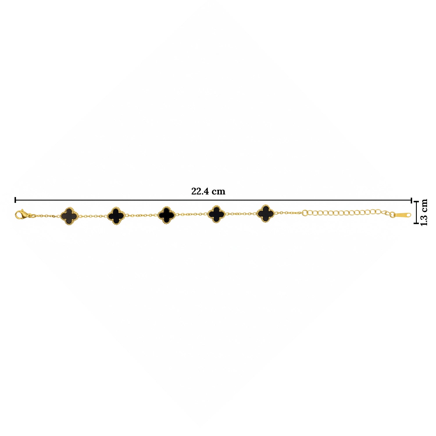 Etnico Gold Plated Fashion Stylish Clover Bracelet for Women