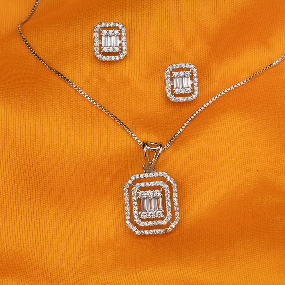 Ashtahnika 925 Sterling Silver Pendant Set