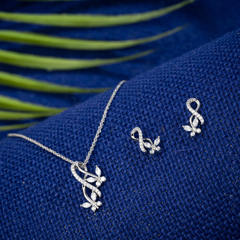 Ashtahnika 925 Sterling Silver Pendant Set