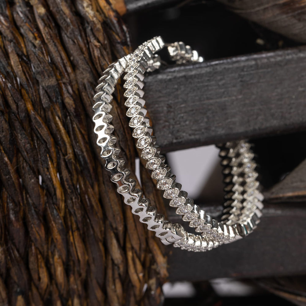 Ashtahnika 925 Sterling Silver Dangler Earrings