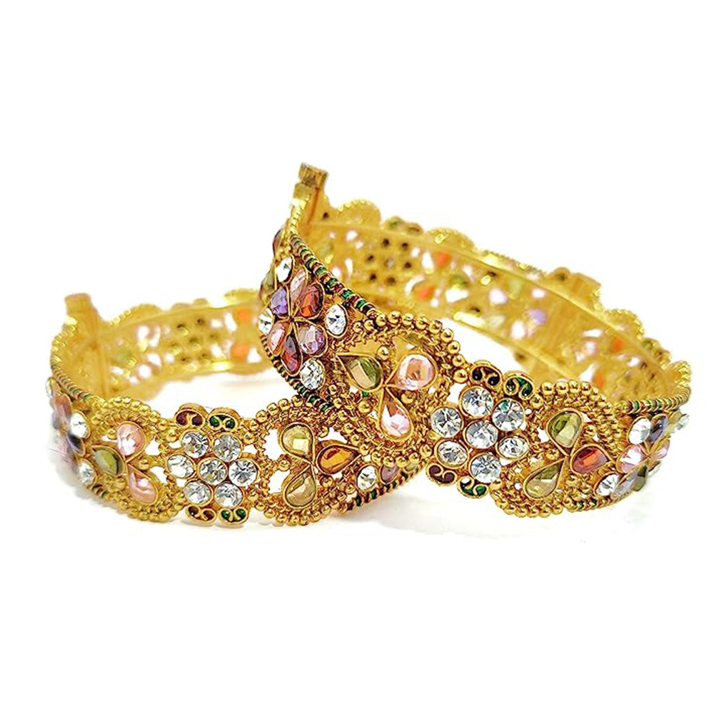 Choice Gold Plated Austrian Stone Bangles Set