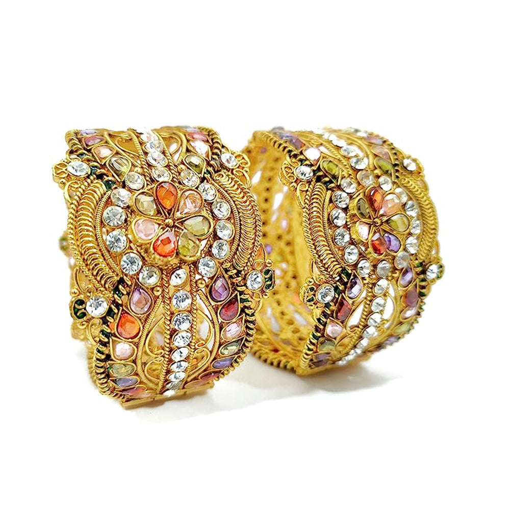 Choice Gold Plated Austrian Stone Bangles Set