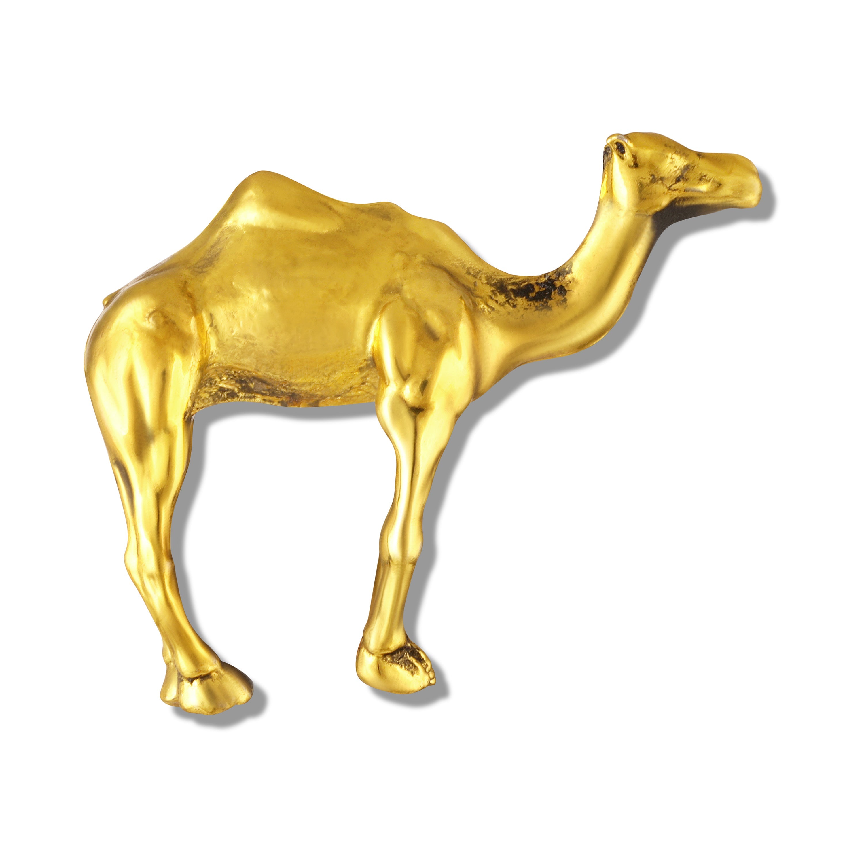 Mahi Elegant Camel-Shaped Gold-Plating Brooch Lapel Pin Blazer, Suit, Kurta, (BP1101243G)