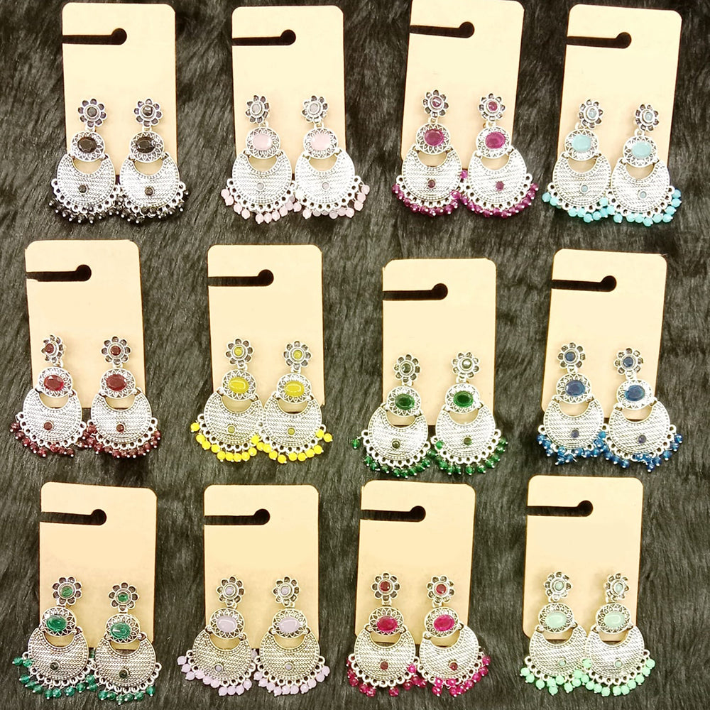 Dhwani Luxury Pota Stone And Pearl Dangler Earrings