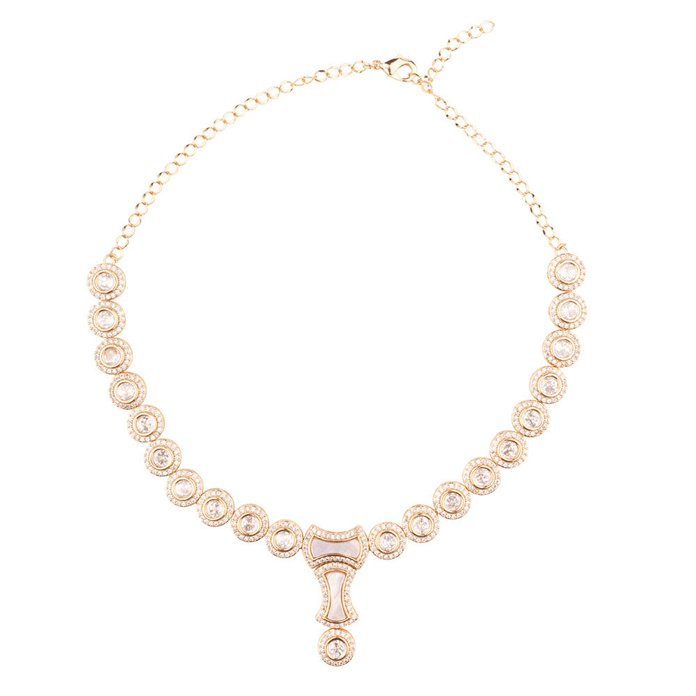 Chiccharm Jewellery Sparkling Austrian Stone Designer Necklace Set