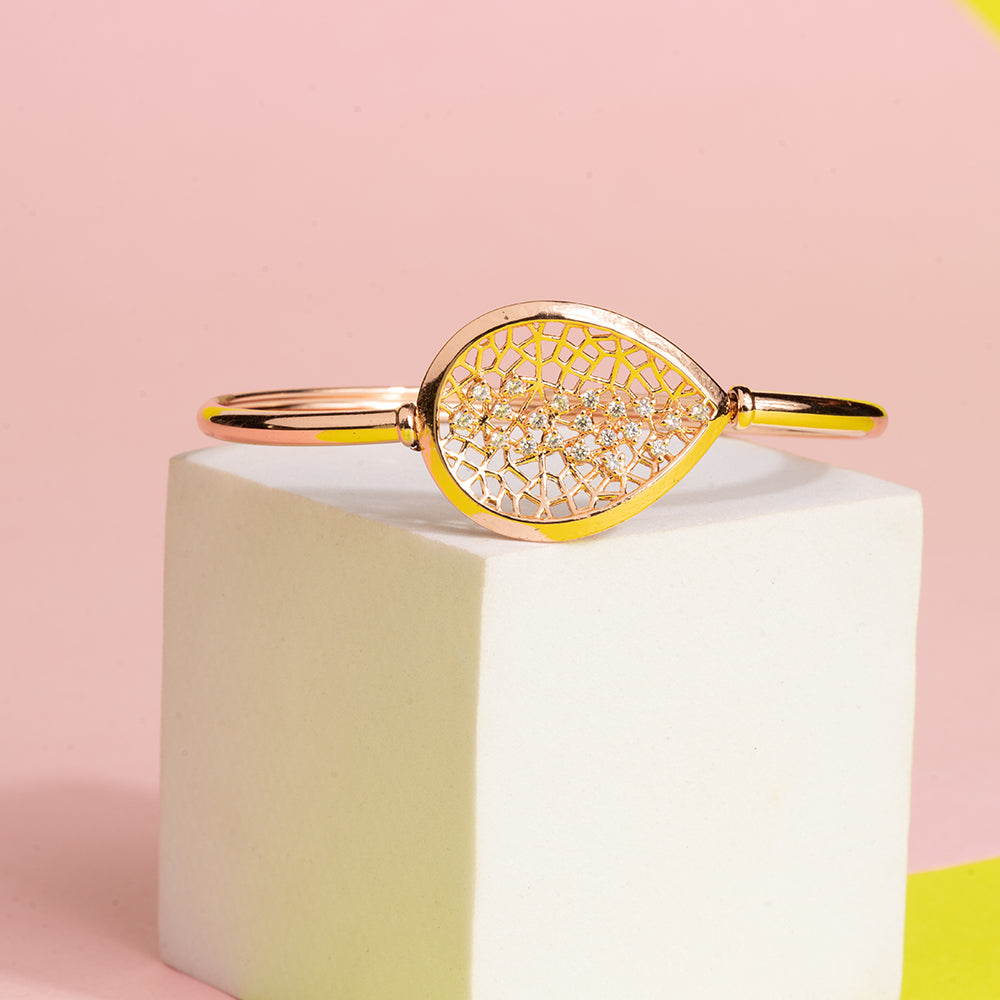 Chiccharm Jewellery Brass and Copper American Diamond Bracelet