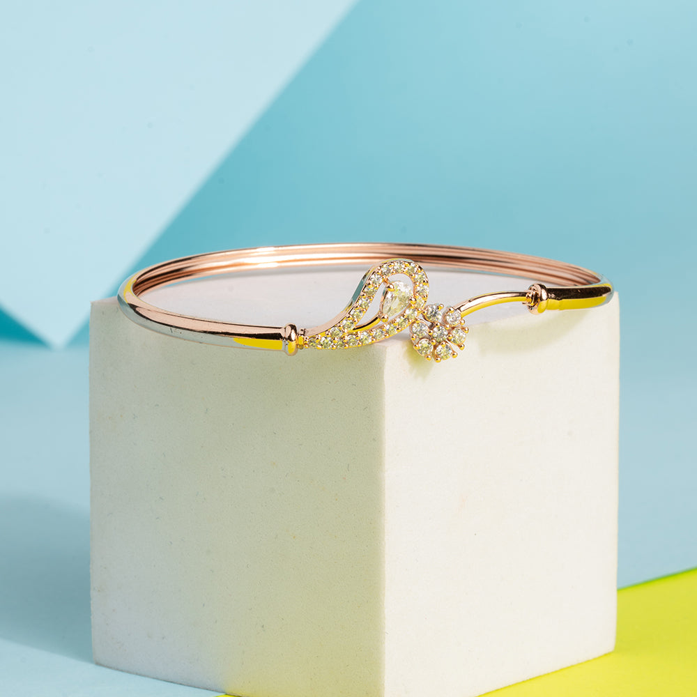 Chiccharm Jewellery Brass and Copper American Diamond Bracelet