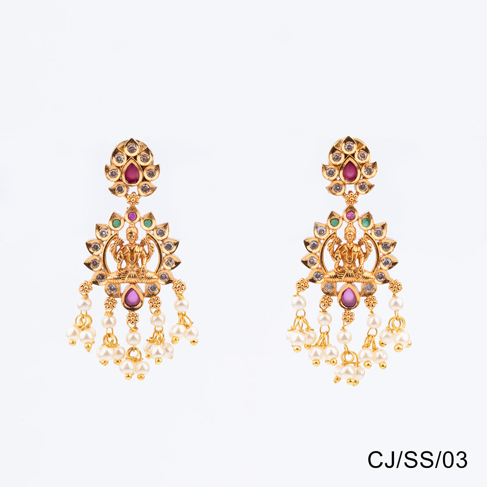 Chiccharm Jewellery Brass and Copper Rajwadi Temple Hasli Necklace Set