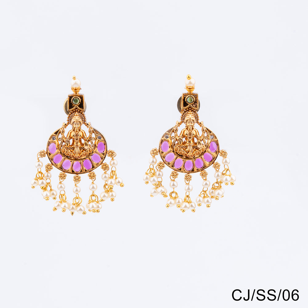 Chiccharm Jewellery Brass and Copper Rajwadi Temple Hasli Necklace Set