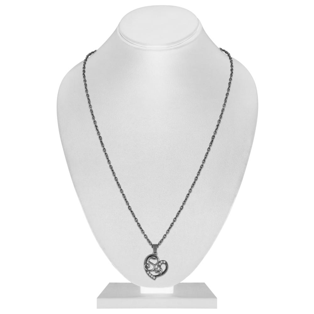 Mahi Combo of Sis and Dad Heart Pendant with Crystal (CO1105746B)