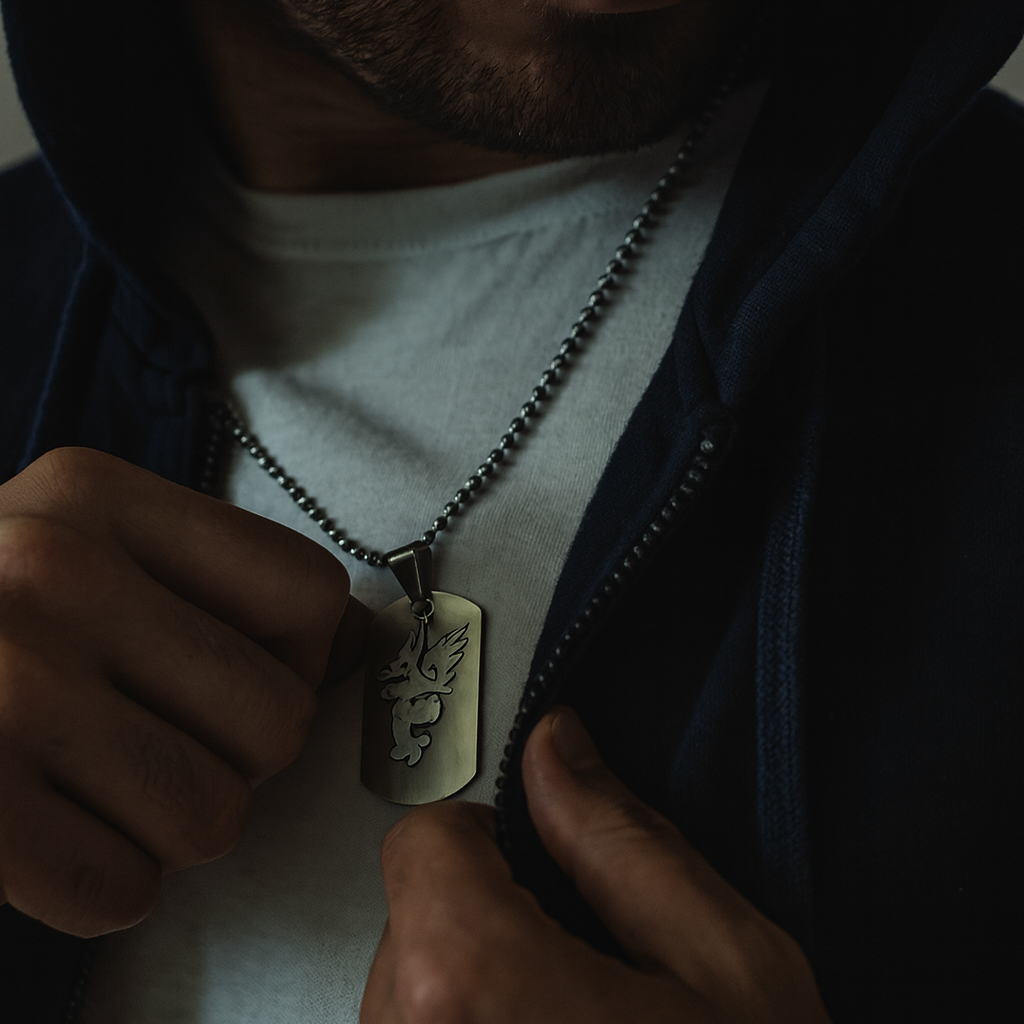 Urthn Dragon Chain Pendant For Men