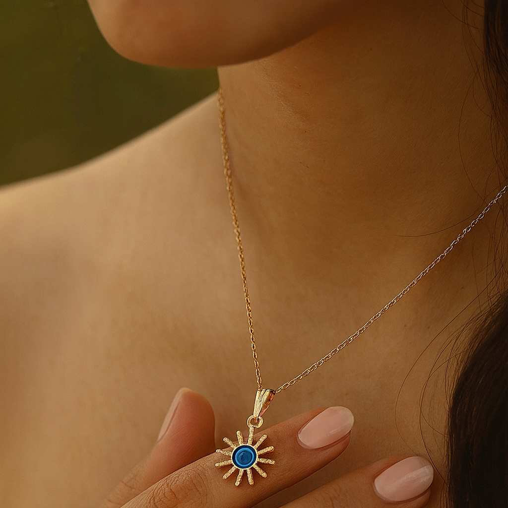 Darshana Jewels Star Shaped Evil Eye Chain Pendant