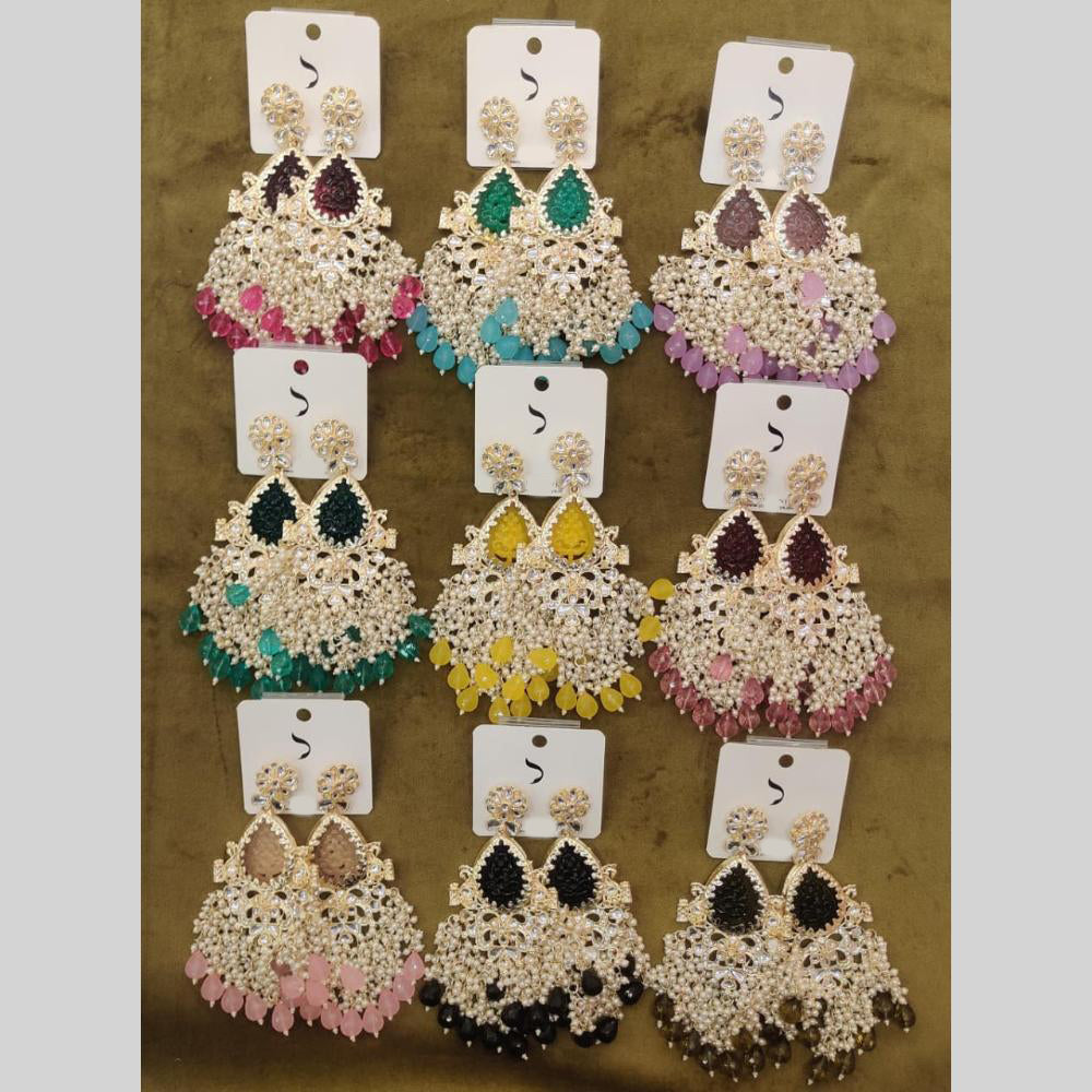 Dhwani Premium Kundan Stone And Beads Dangler Earrings