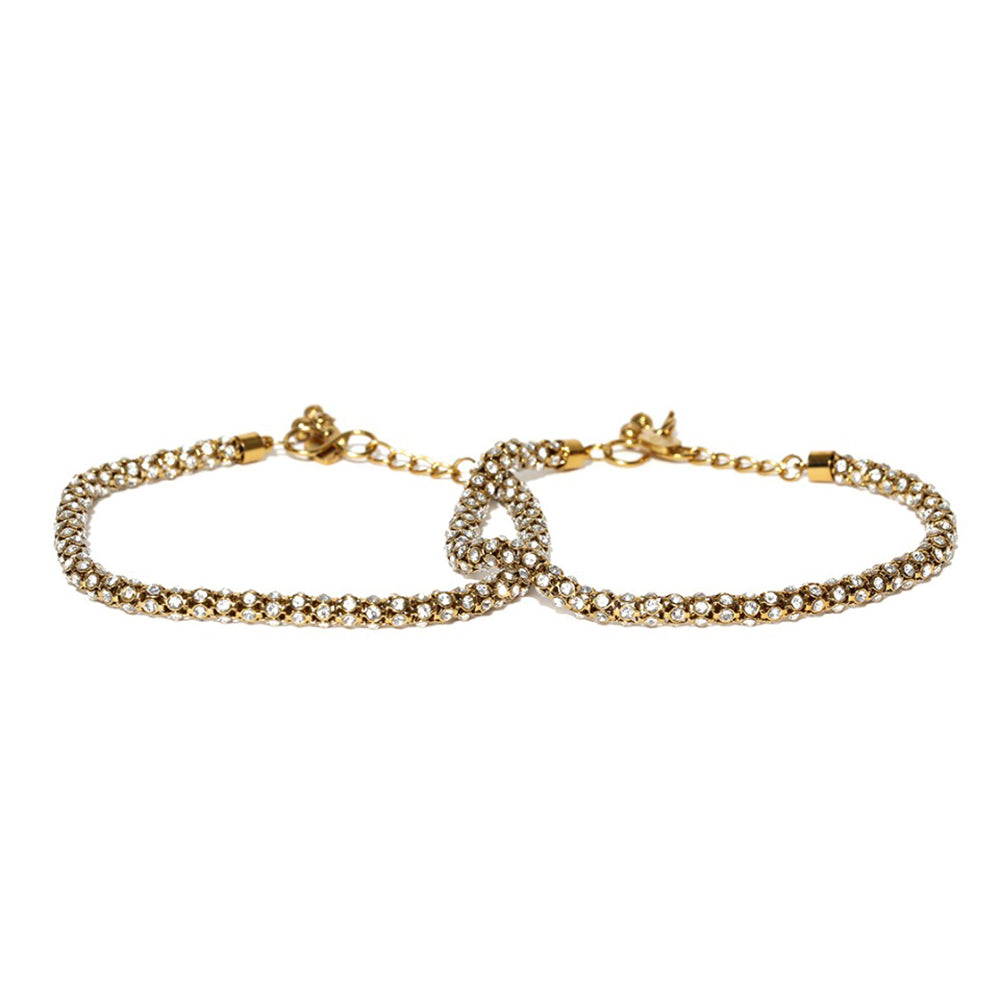 Rasmm Creations Gold Plated Austrian Stone Bracelet