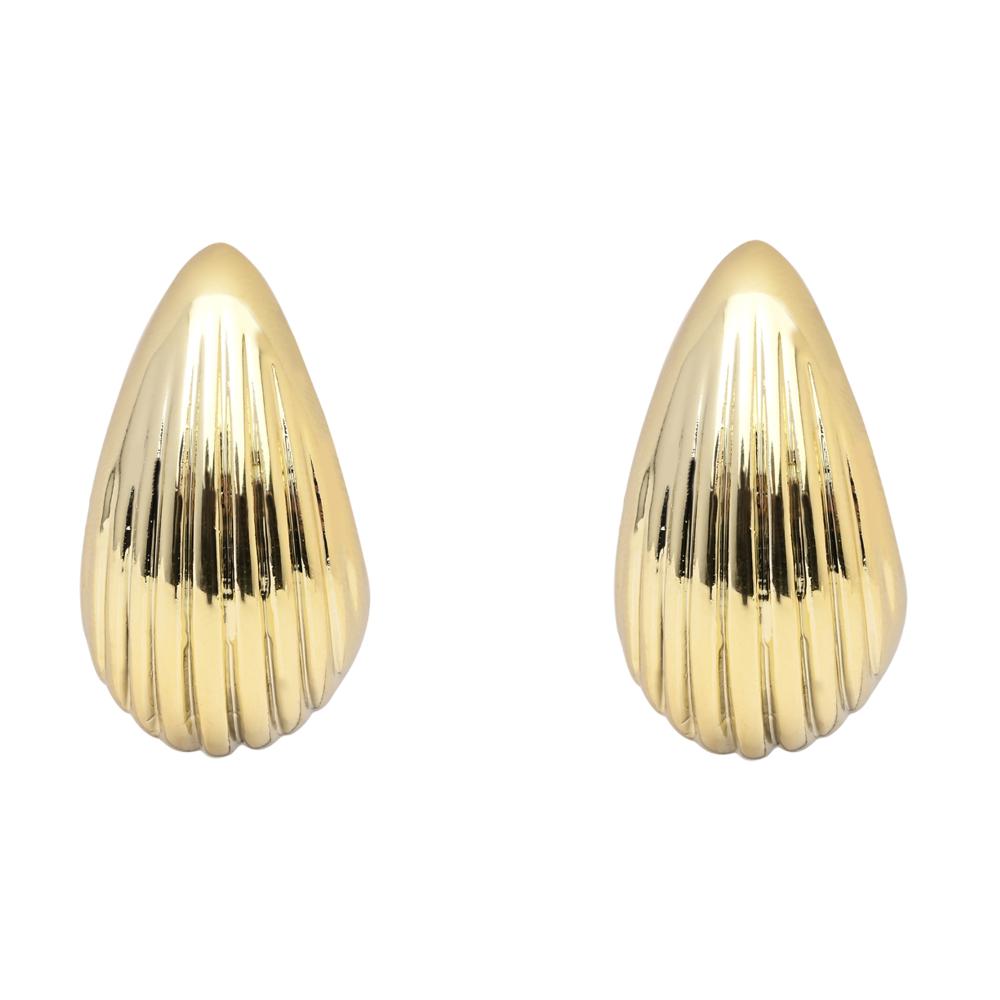 Etnico Gold Plated Lightweight Stud Earrings For Women (E3280FL)