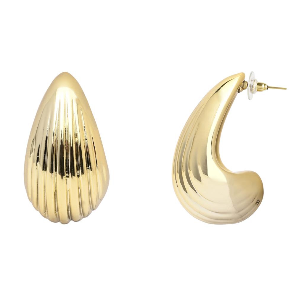 Etnico Gold Plated Lightweight Stud Earrings For Women (E3280FL)