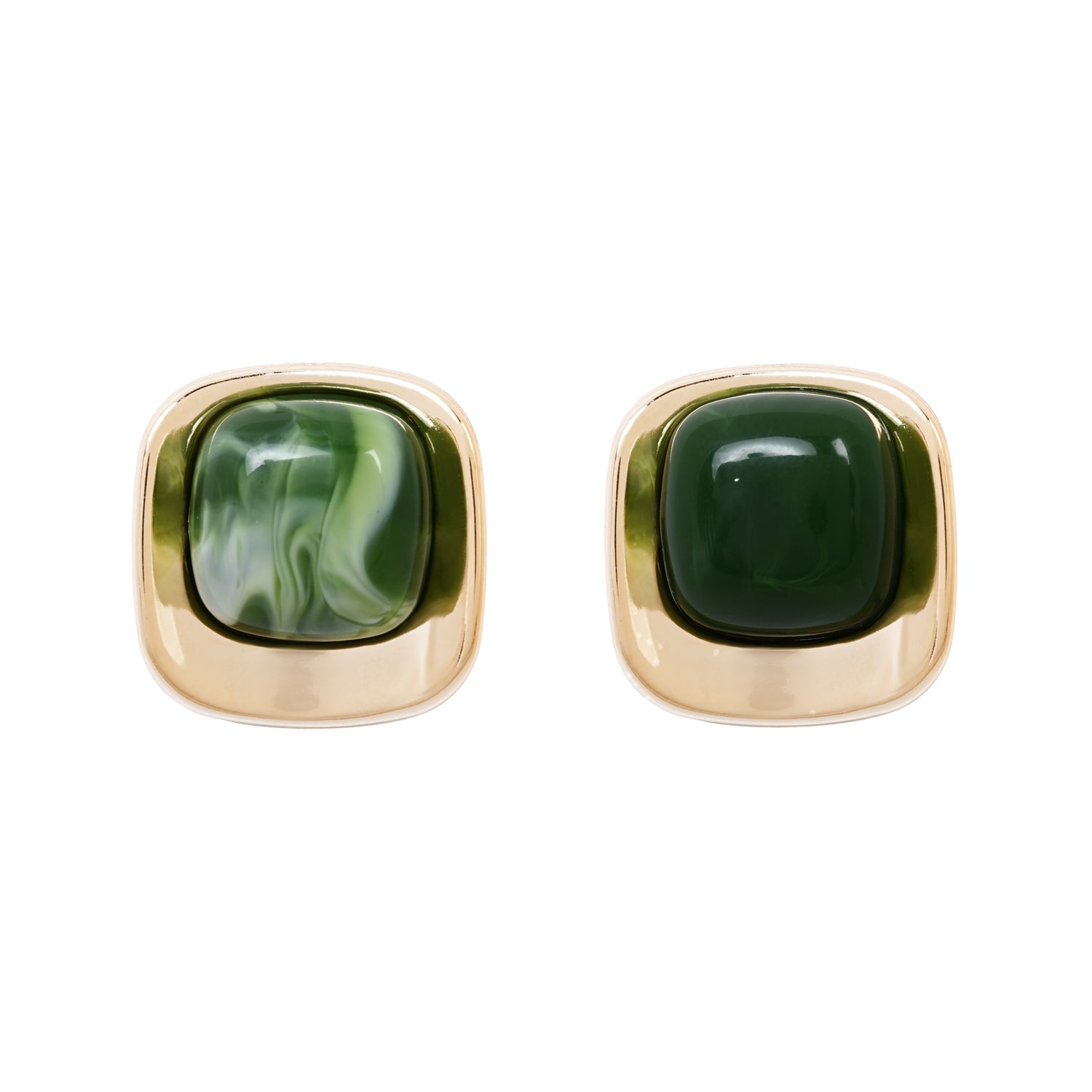 Etnico Gold Plated Latest Stylish Lightweight Modern Stud Earrings Combo Set for Women (Green)