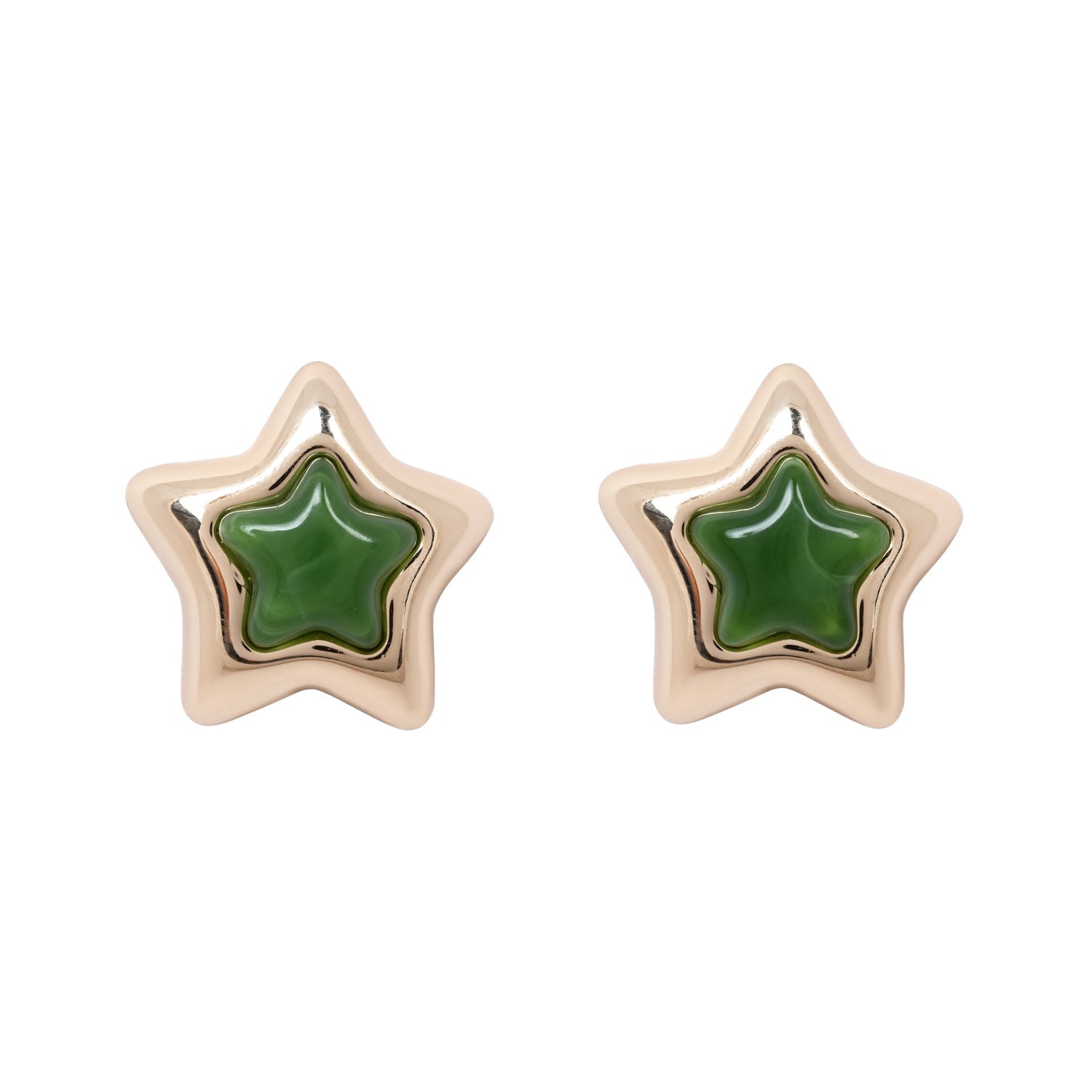 Etnico Gold Plated Latest Stylish Lightweight Modern Stud Earrings Combo Set for Women (Green)