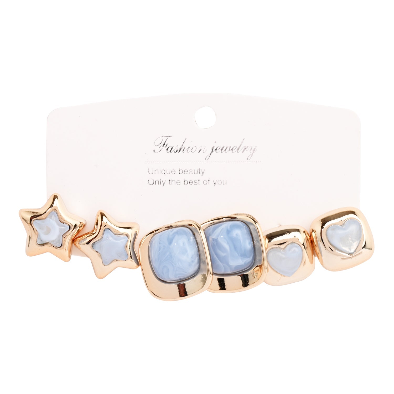 Etnico Fashion Latest Stylish Trendy Lightweight Modern Stud Earrings Combo Set for Women (Skyblue)