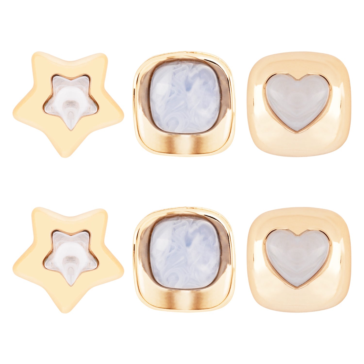 Etnico Fashion Latest Stylish Trendy Lightweight Modern Stud Earrings Combo Set for Women (Skyblue)