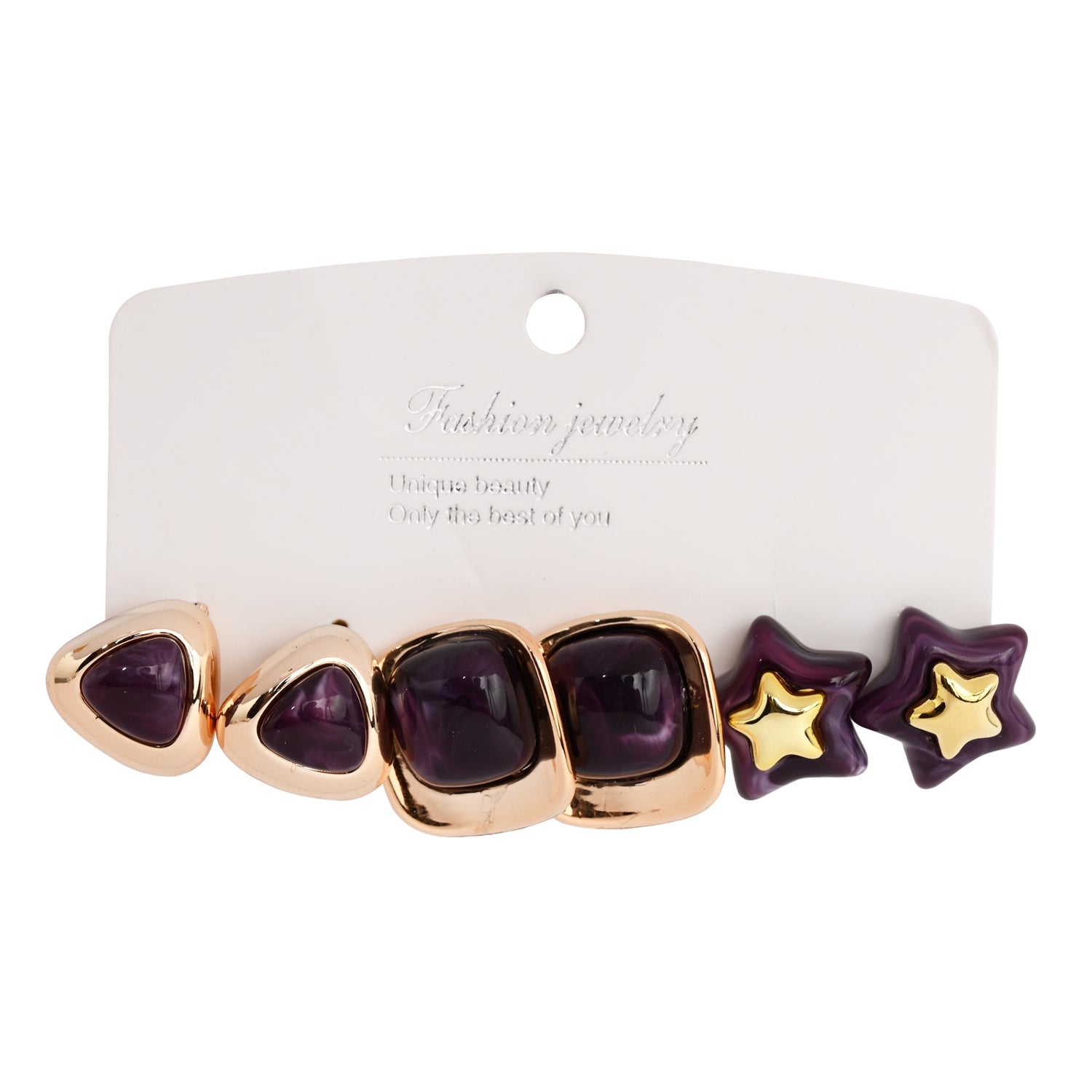 Etnico Fashion Latest Stylish Trendy Lightweight Modern Stud Earrings Combo Set for Women (Wine)