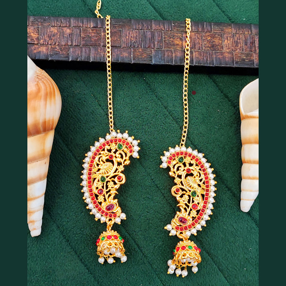 Js Fashion Traditional Temple Design Long Earrings for Women