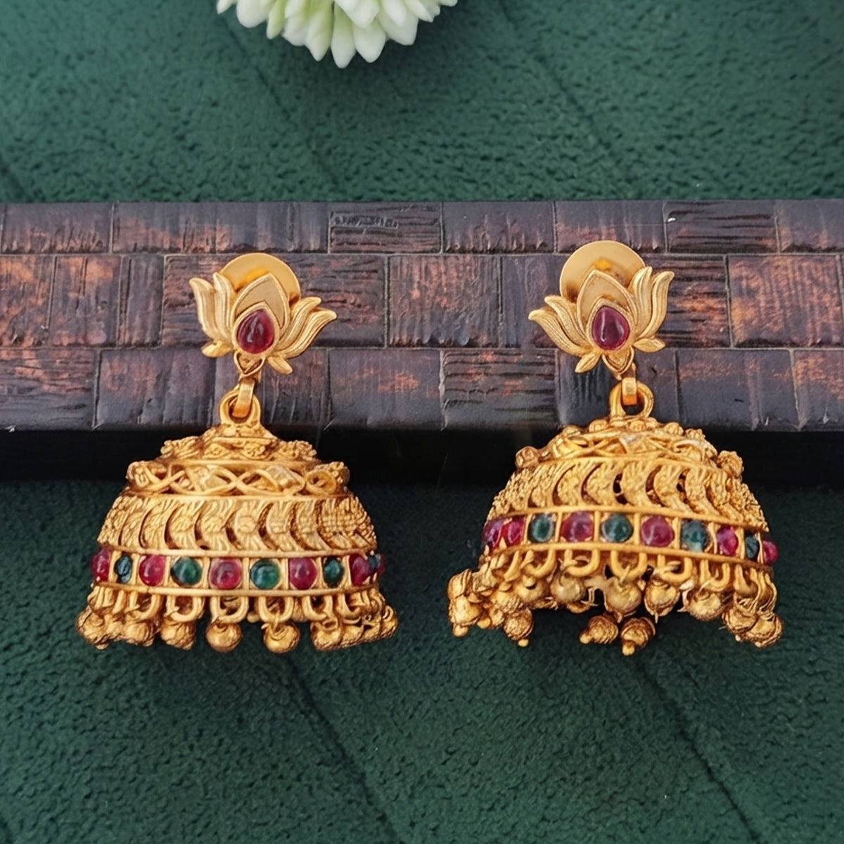 Js Fashion Traditional Antique Jhumka Earrings for Wedding Wear