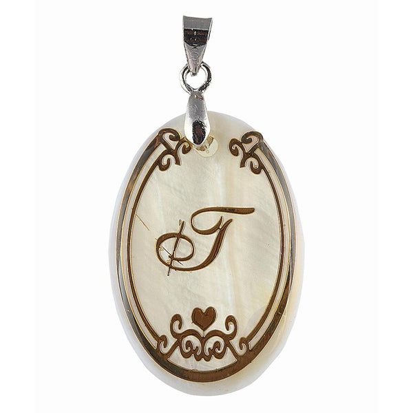Urthn Alphabet T" Shell Pendant