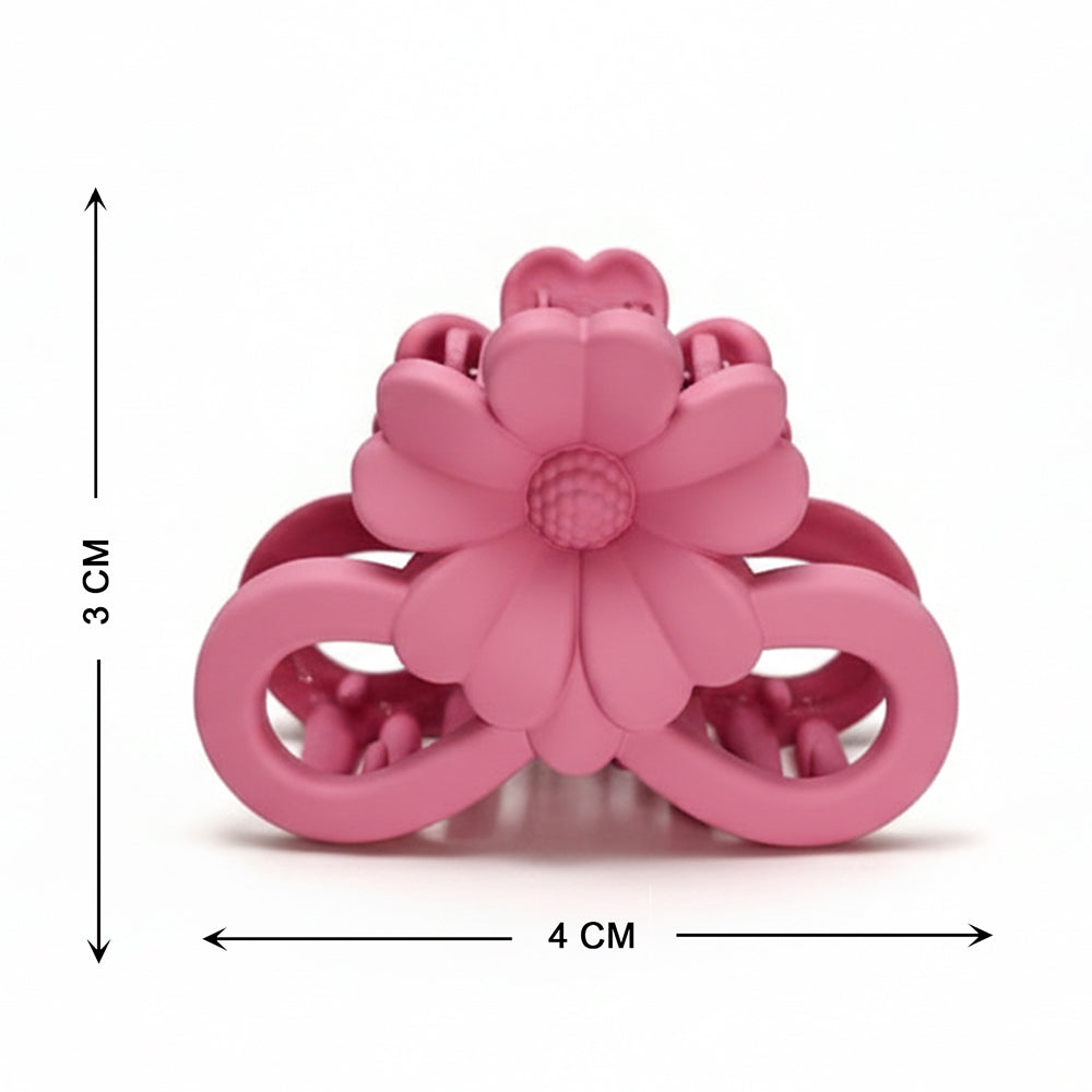 Js Fashion (Pack of 10) Flower Design Hair Clutcher for Women & Girls – Medium Size Trendy Hair Claws, Strong Grip Plastic Hair Clips for Daily Use, Party & Casual Hairstyl