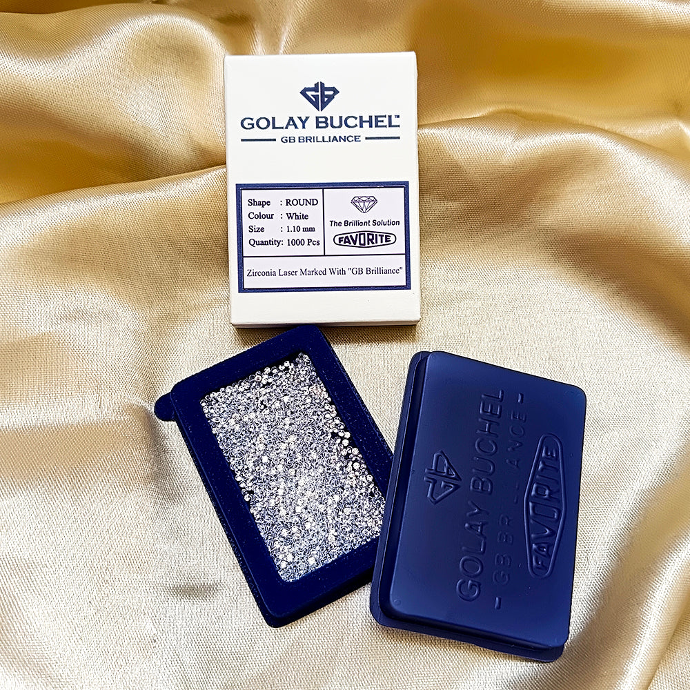 Golay Buchel Round Shape Cubic Zirconia Stone (1.10 mm)