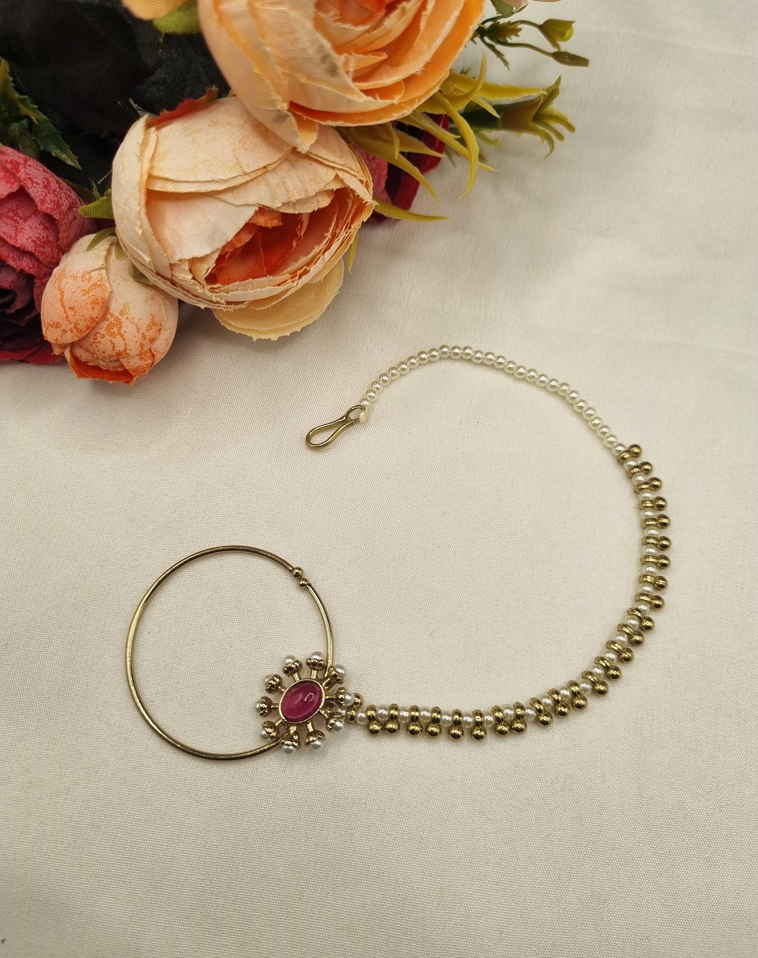 LAFZ Heritage Oval Cabochon Nose Ring - KDNT8
