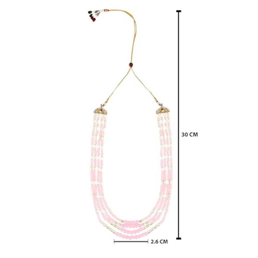 Etnico Multistrand Pearl Necklace/Dulha Moti Mala/Maharaja Haar/Groom Necklace For Men (MLP44Pi)