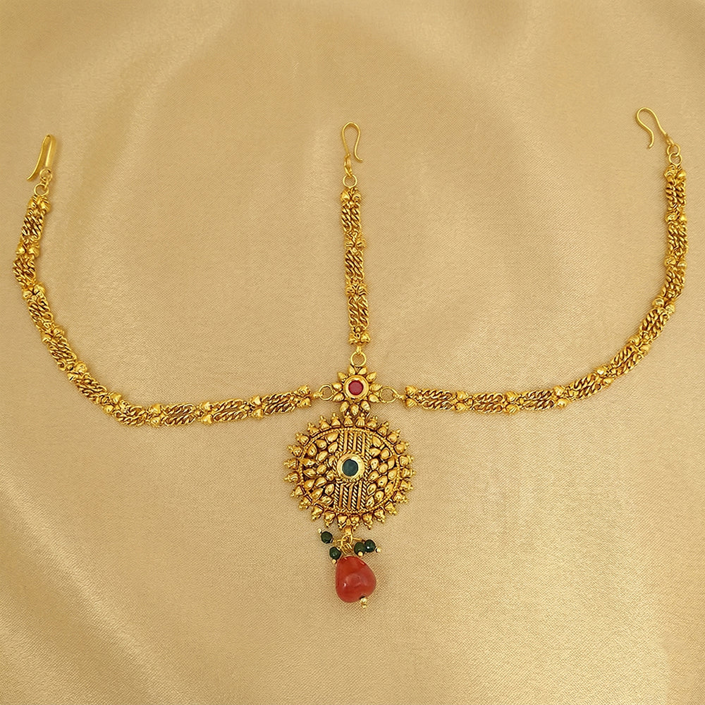 Js Fashion Center Round style Maang tikka