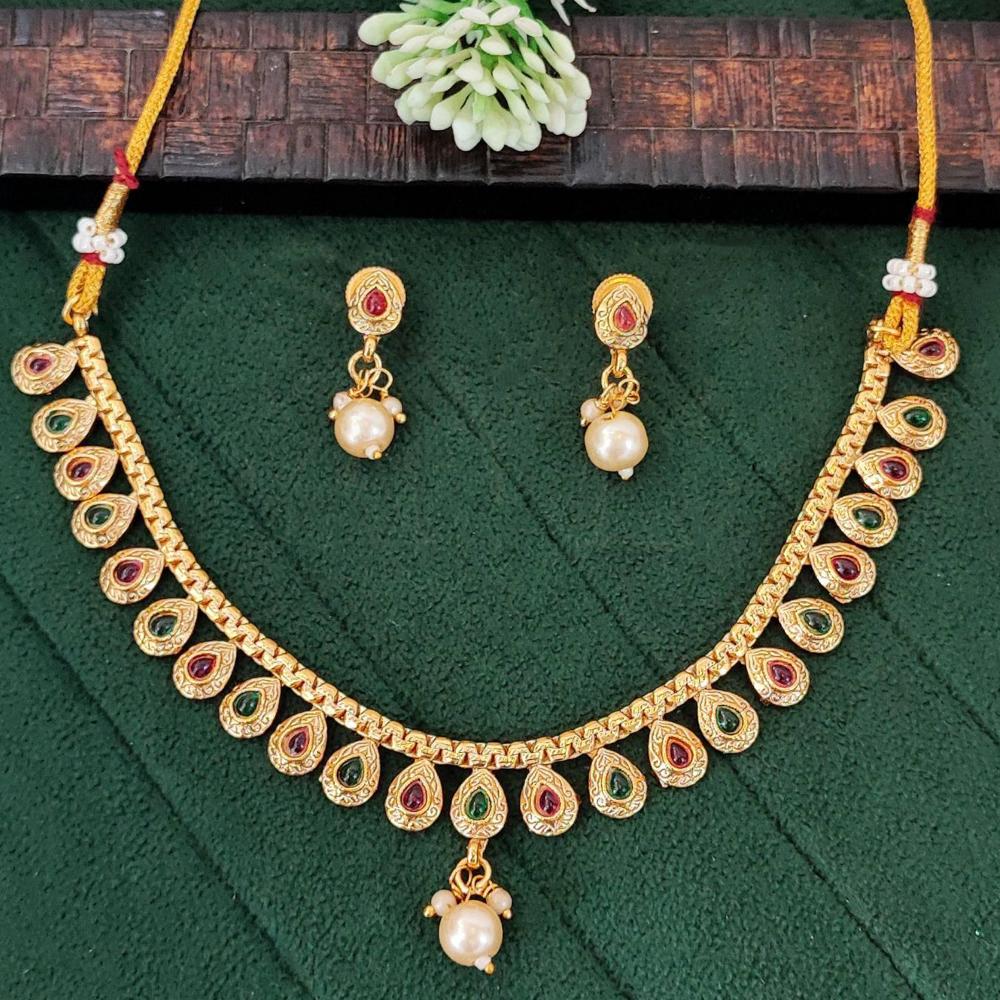 Js Fashion Premium Party Wear Antique Necklace Set
