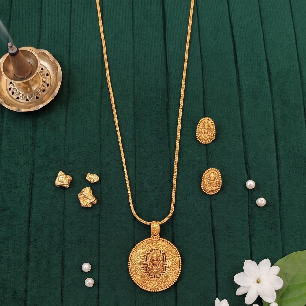 Js Fashion Designer High Gold Polish Pendant Set