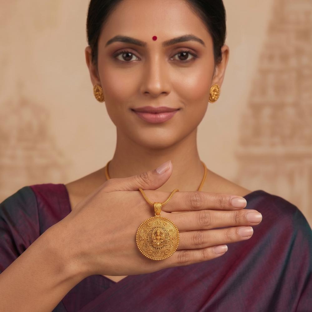 Js Fashion Designer High Gold Polish Pendant Set