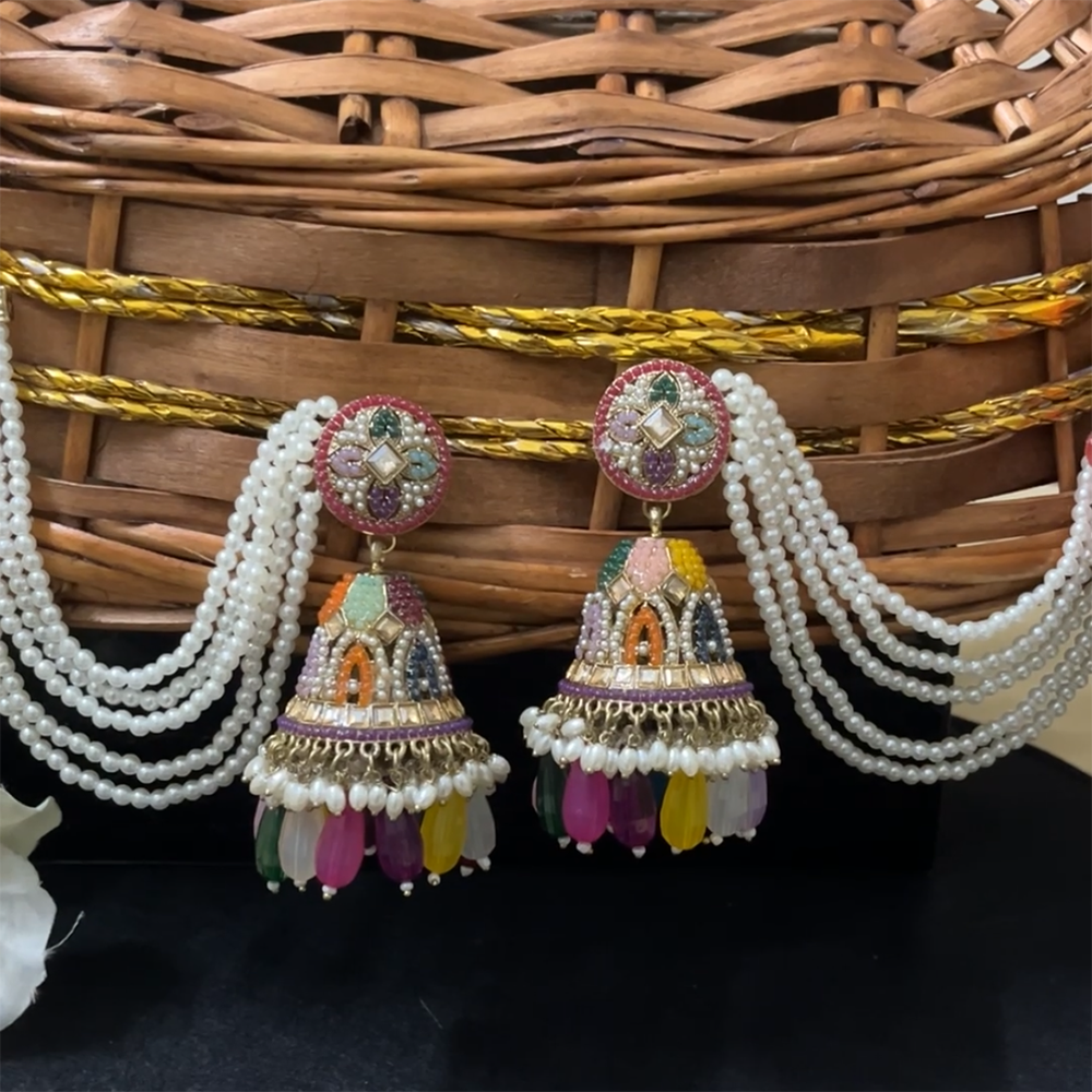 ShringarStreet kundan earring with maangtika