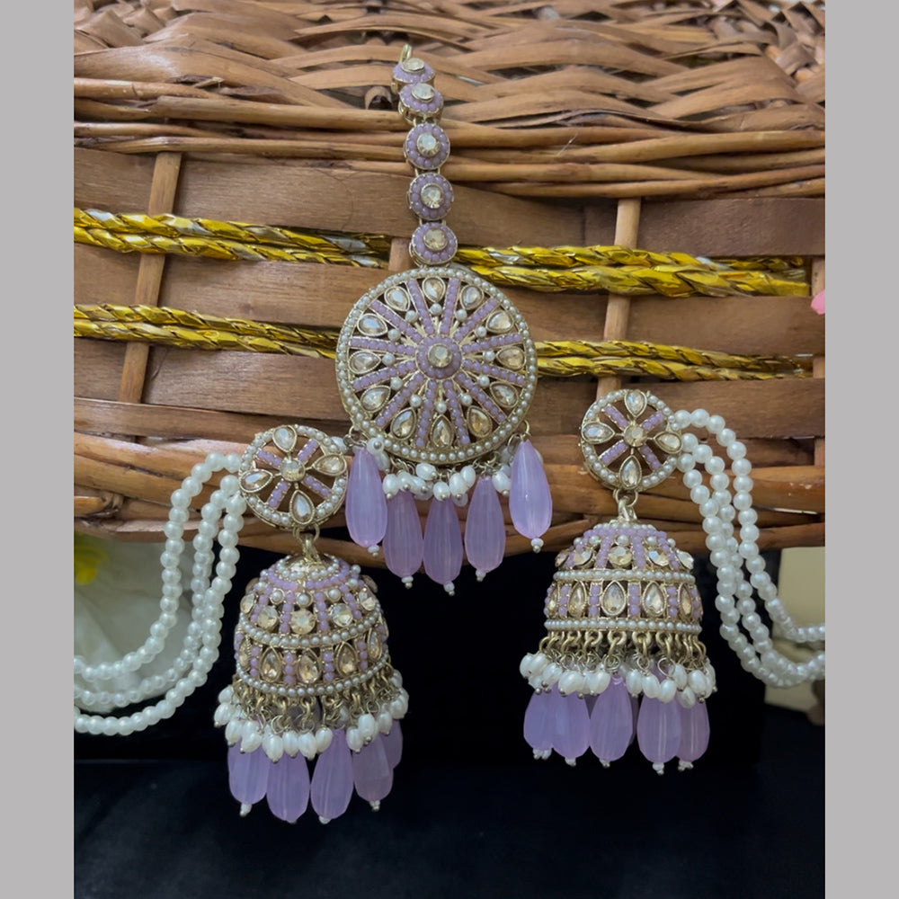 ShringarStreet kundan earring with maangtika