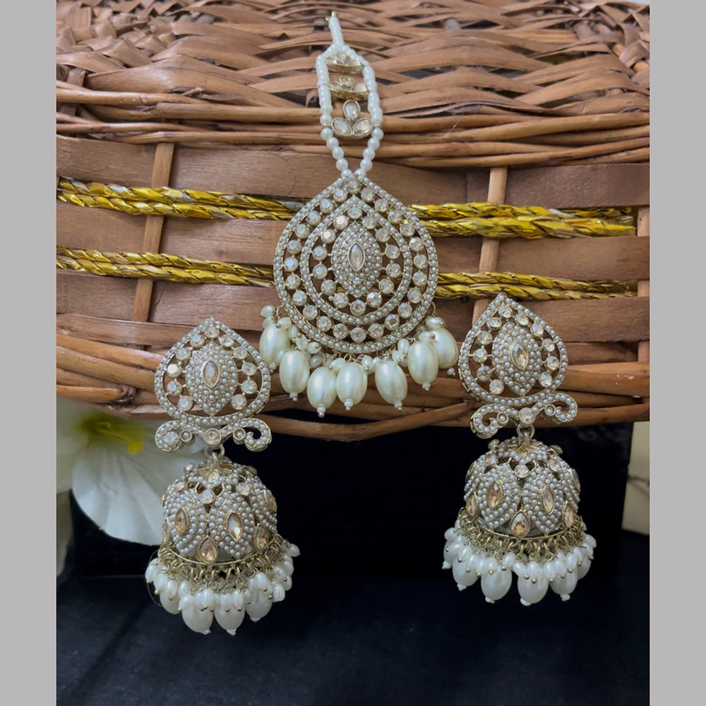 ShringarStreet kundan earring with maangtika