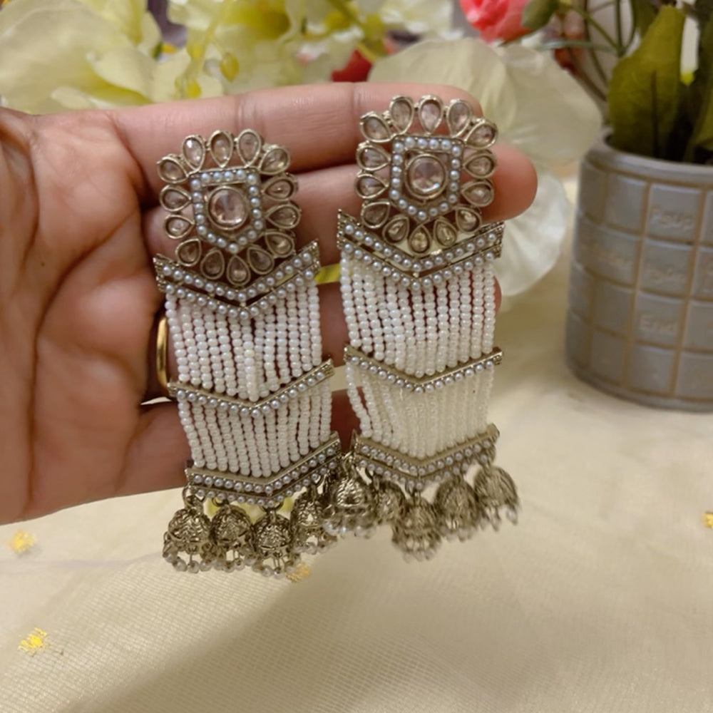 ShringarStreet kundan Dangler earring with pearl