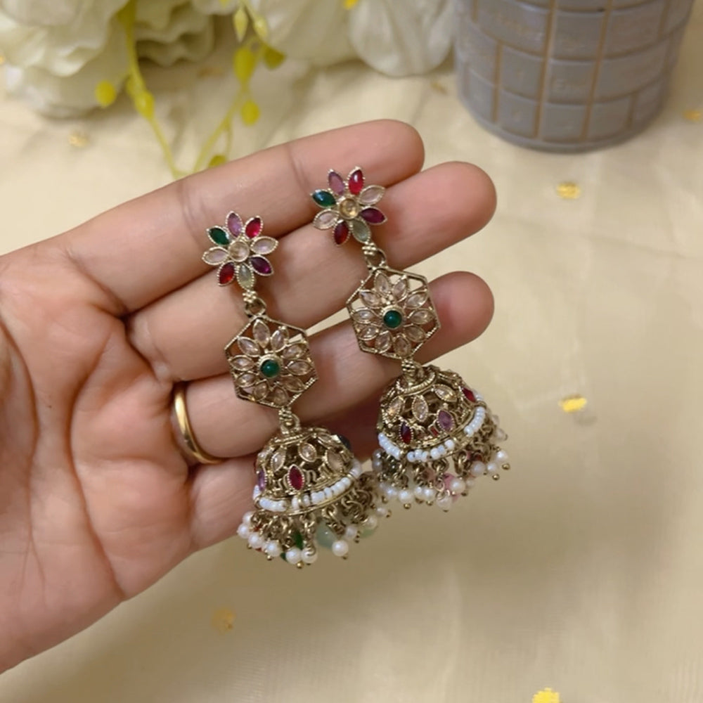 ShringarStreet kundan earring jhumka