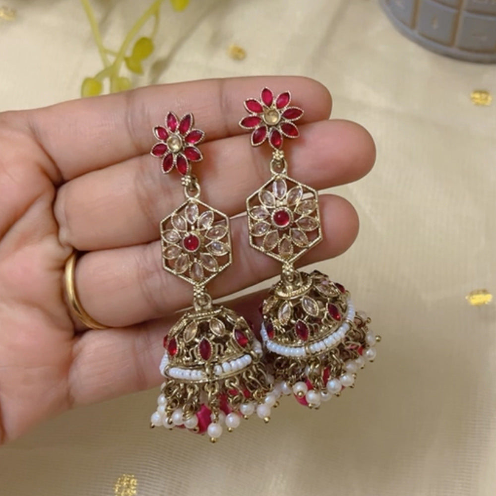 ShringarStreet kundan earring jhumka