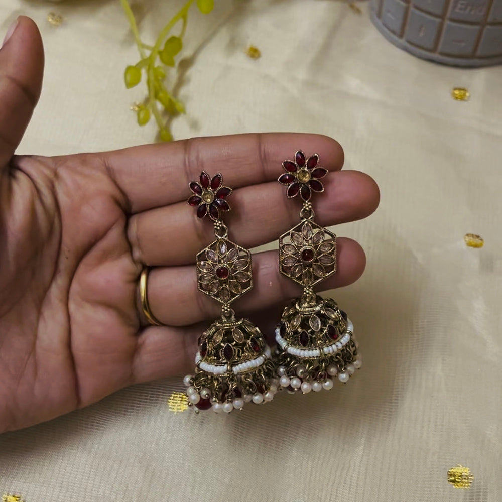 ShringarStreet kundan earring jhumka